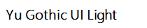 Yu Gothic UI Light